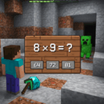 משחק לוח הכפל מיינקראפט (Minecraft) ⛏️ | בונים ולומדים חשבון בחינם